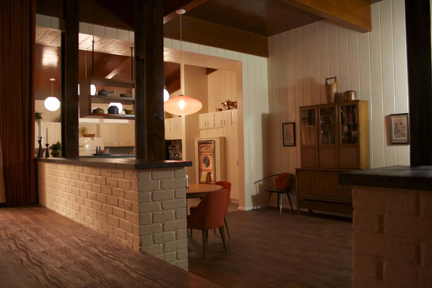 Mid-century modern dining room interior