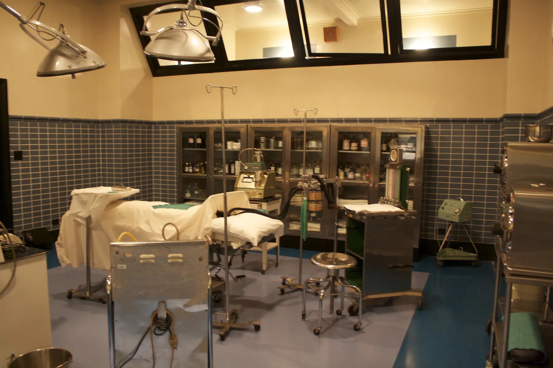 Vintage operating room with medical equipment